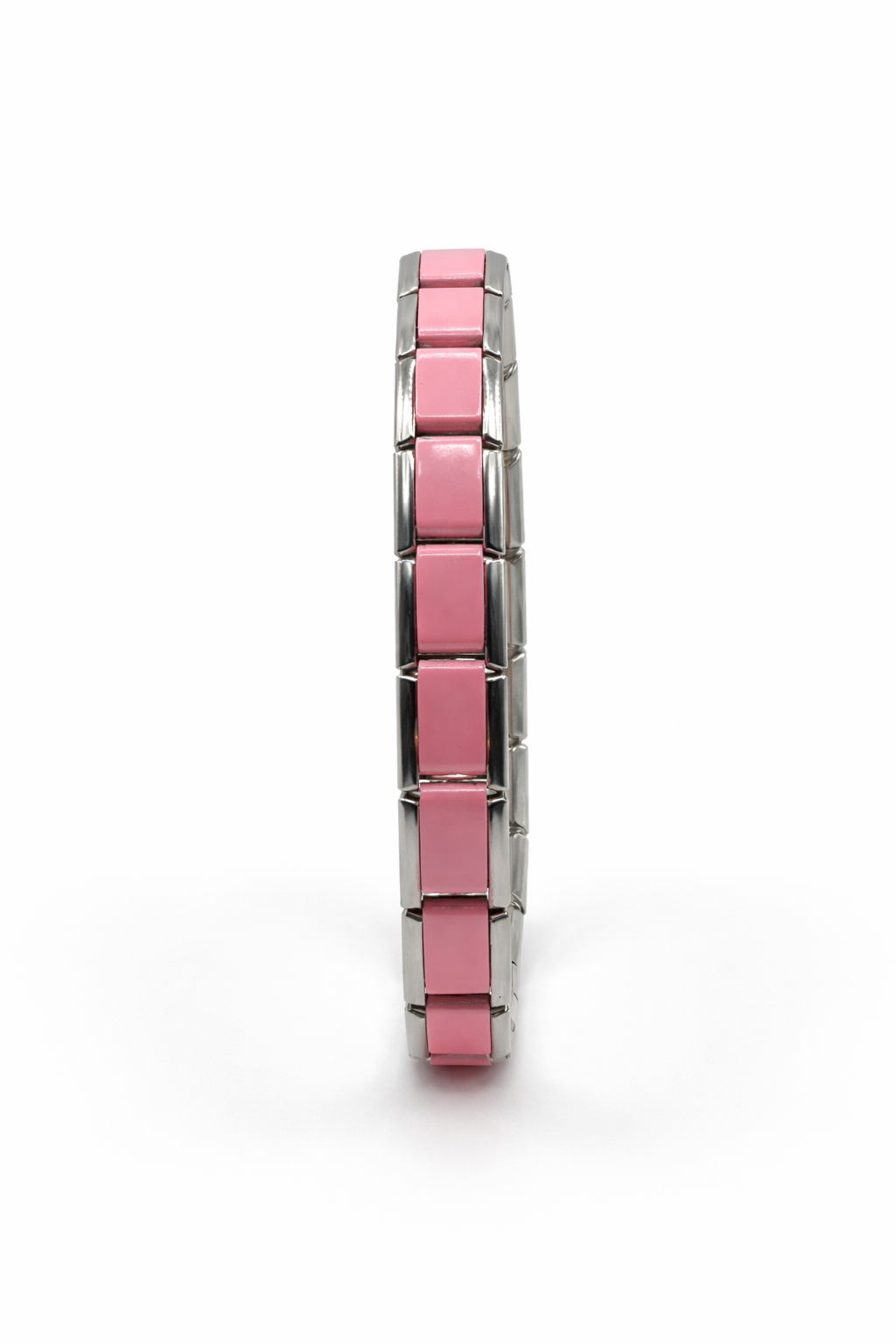 Silver & Pink Two Tone Bracelet