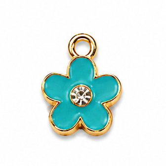 Blue Crystal Lily Pendant