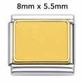 Two Tone Rectangle Photo Charm