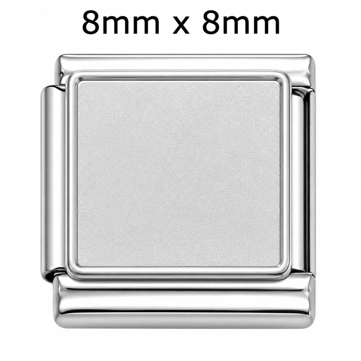 Silver Square Photo Charm