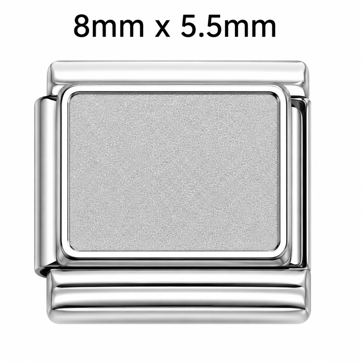 Silver Rectangle  Photo Charm