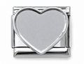 Silver Heart Photo Charm