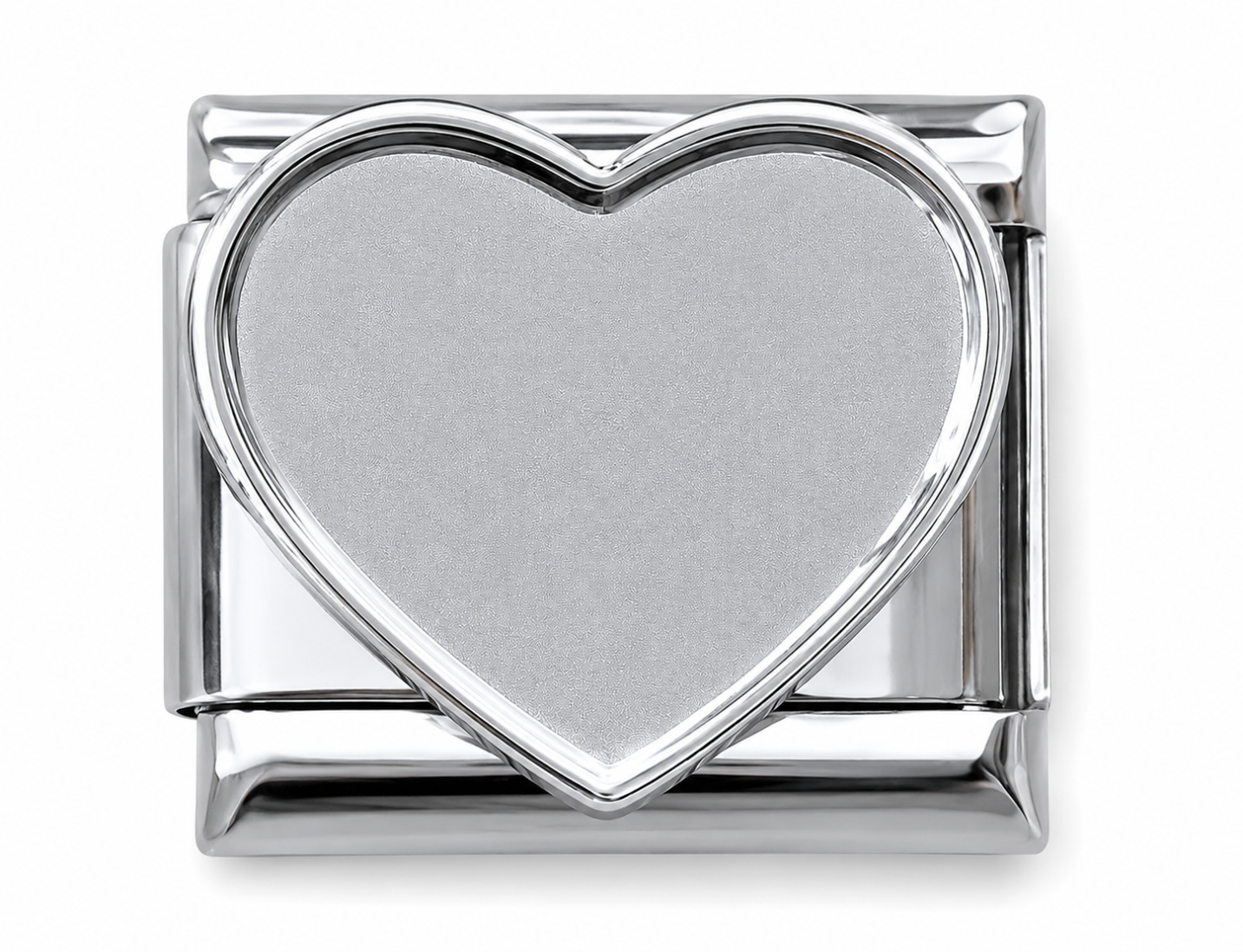 Silver Heart Photo Charm