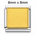 Gold Square Photo Charm