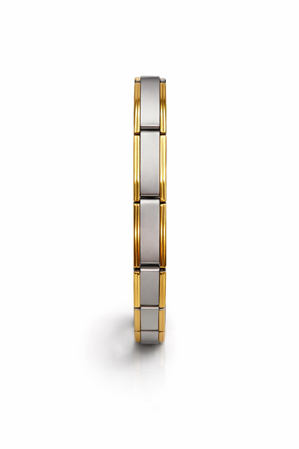 Two Tone Long Link Bracelet