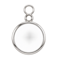 Silver Circle Photo Dangle Charm
