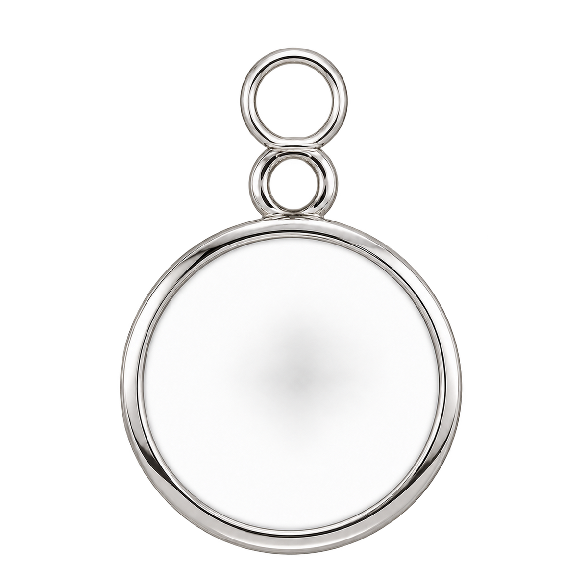 Silver Circle Photo Dangle Charm